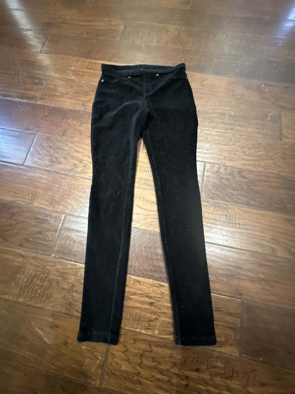 HUE Black Corduroy Skinny Pants Size S‎